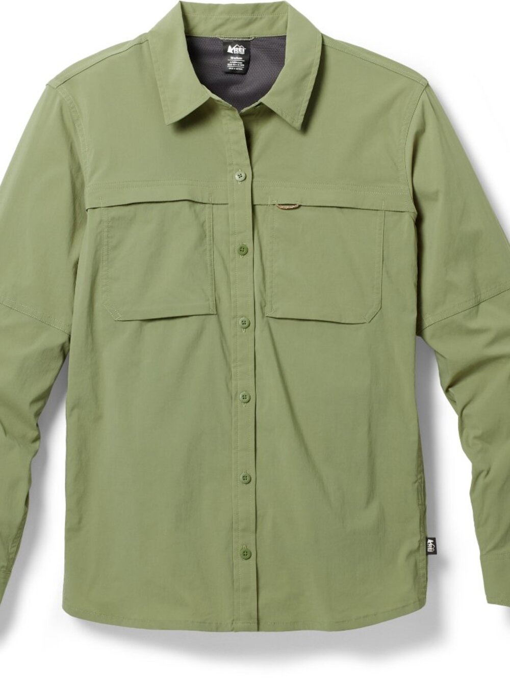 NEW REI Sahara Long-Sleeve Shirt NWT L Sage Hiking Trail Vented UPF 50 - Picture 7 of 16